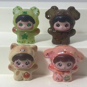 Bao Bao Pet Store Spring Outing Series Lot of 4 Mini Bean Figures Animals Baobao